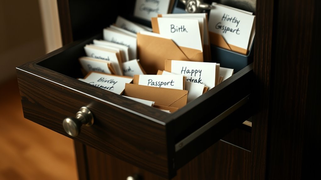 hide documents in concealed spots