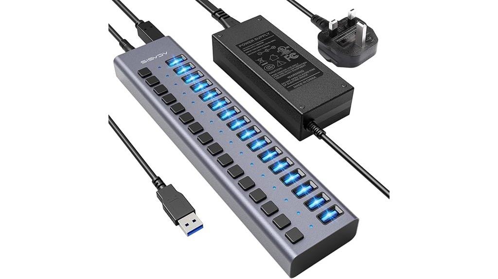 high power 16 port usb hub