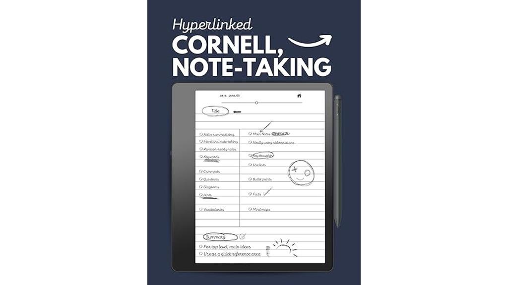 hyperlinked cornell note pages