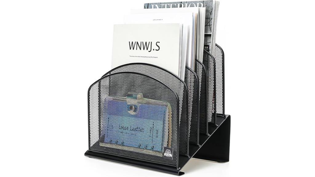 inclined 5 section organizer