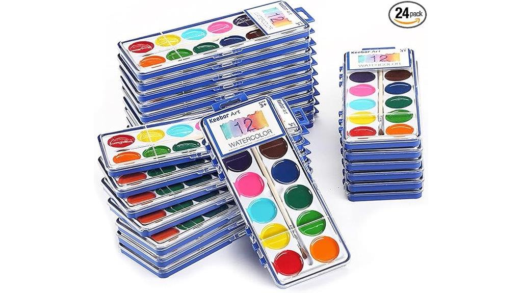 kids 12 color watercolor set