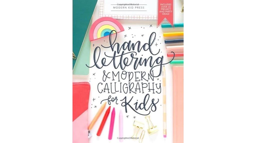 kids hand lettering workbook