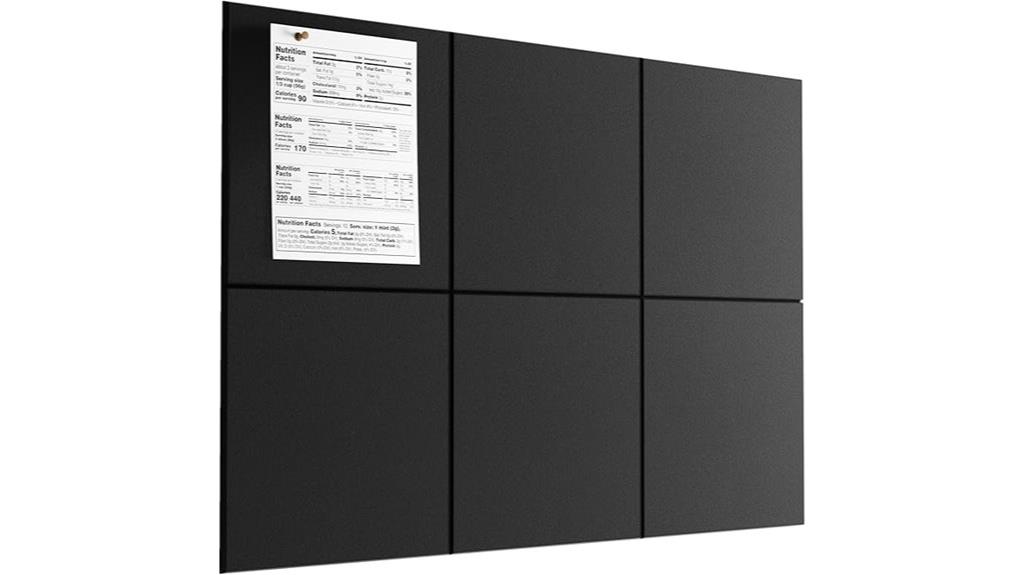 large black cork tiles