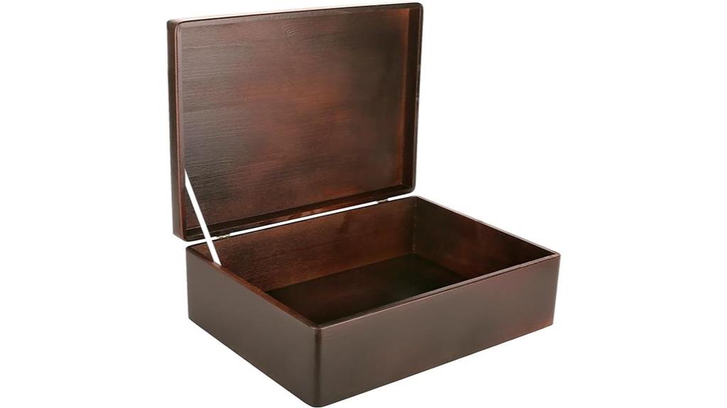 large brown wooden box