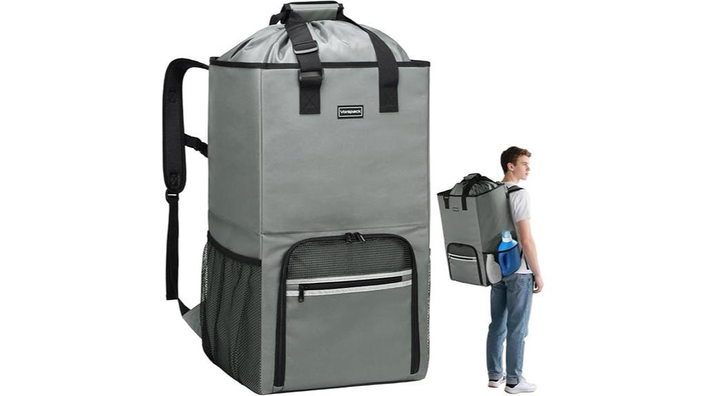 large laundry backpack with straps