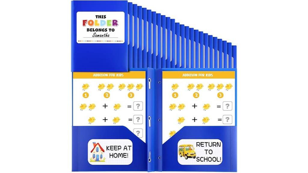 large pack of durable folders