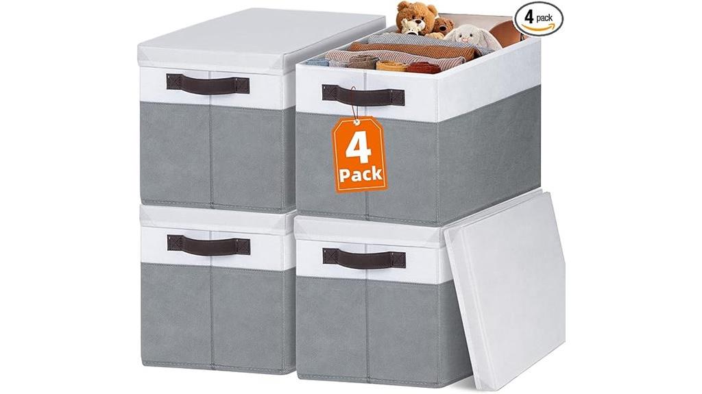 large storage baskets with lids