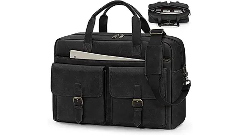 leather 16 inch laptop bag