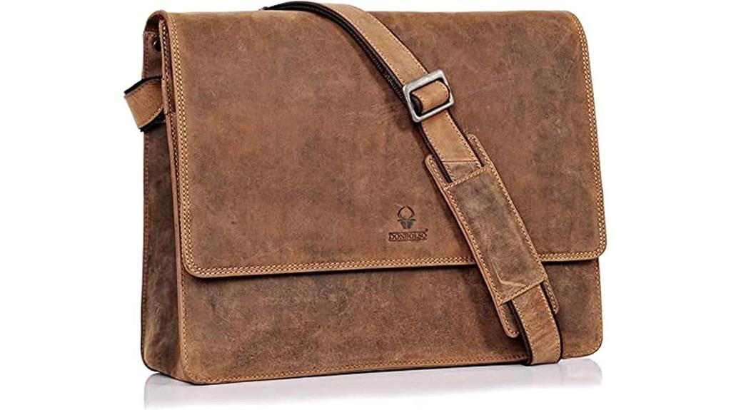 leather barcelona laptop bag
