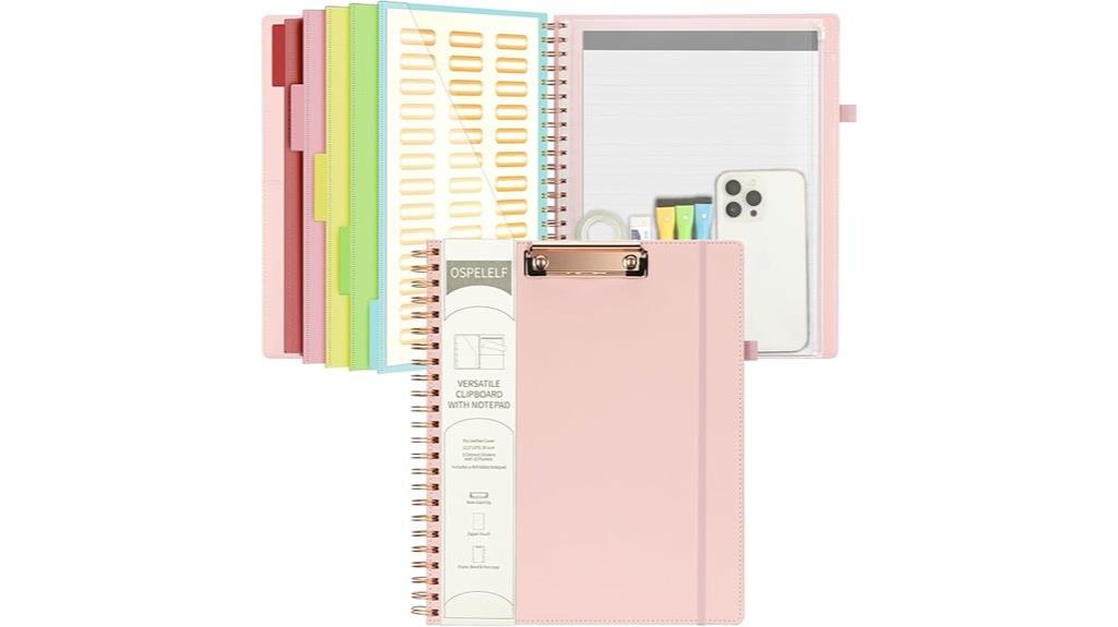 leather clipboard with notepad
