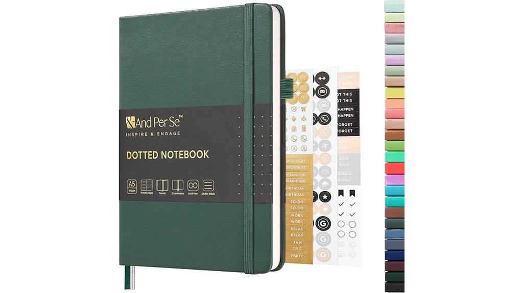 leather hardcover bullet journal