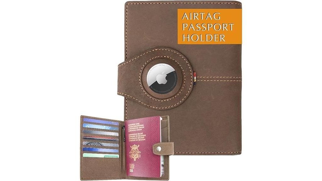 leather java brown passport holder