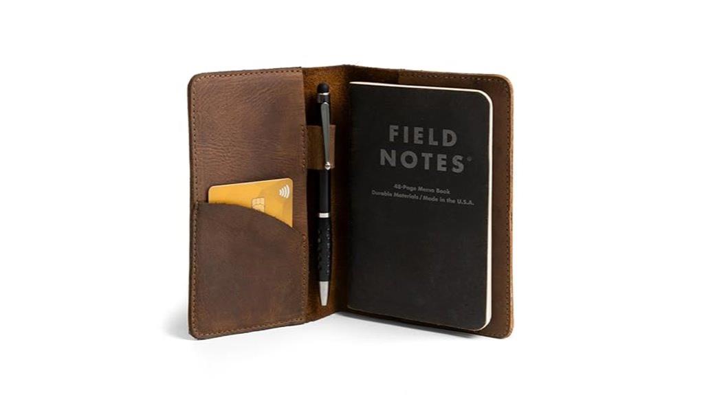 leather journal with accessories