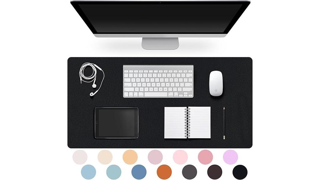 leather non slip desk protector