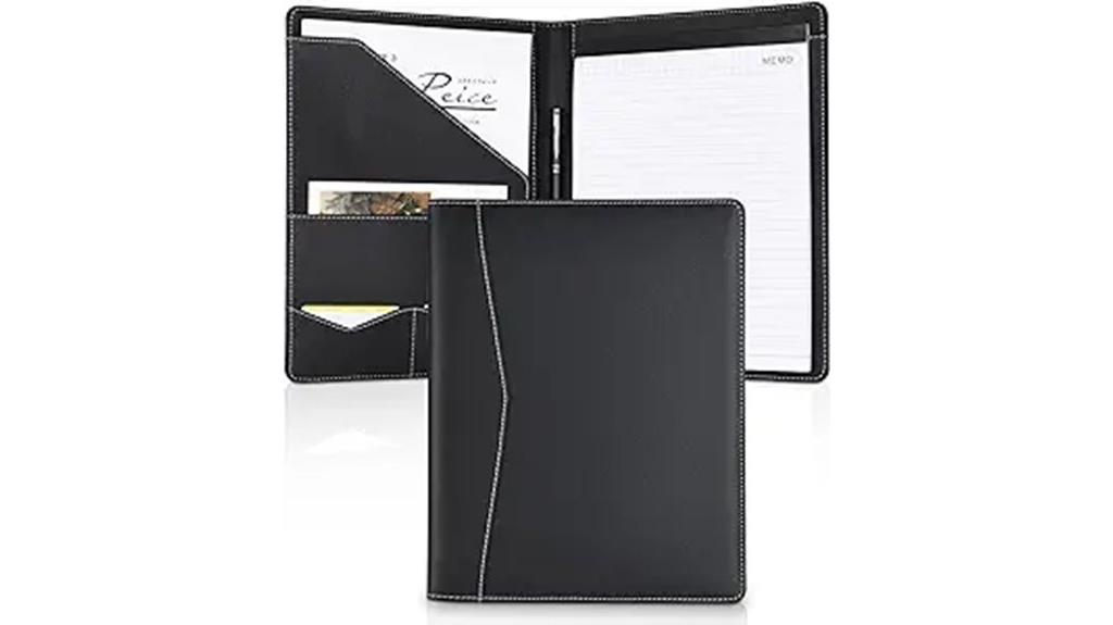leather portfolio with padfolio
