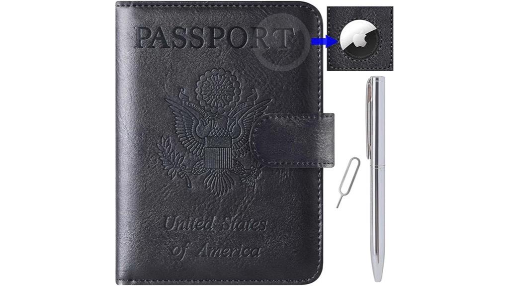 leather rfid passport wallet