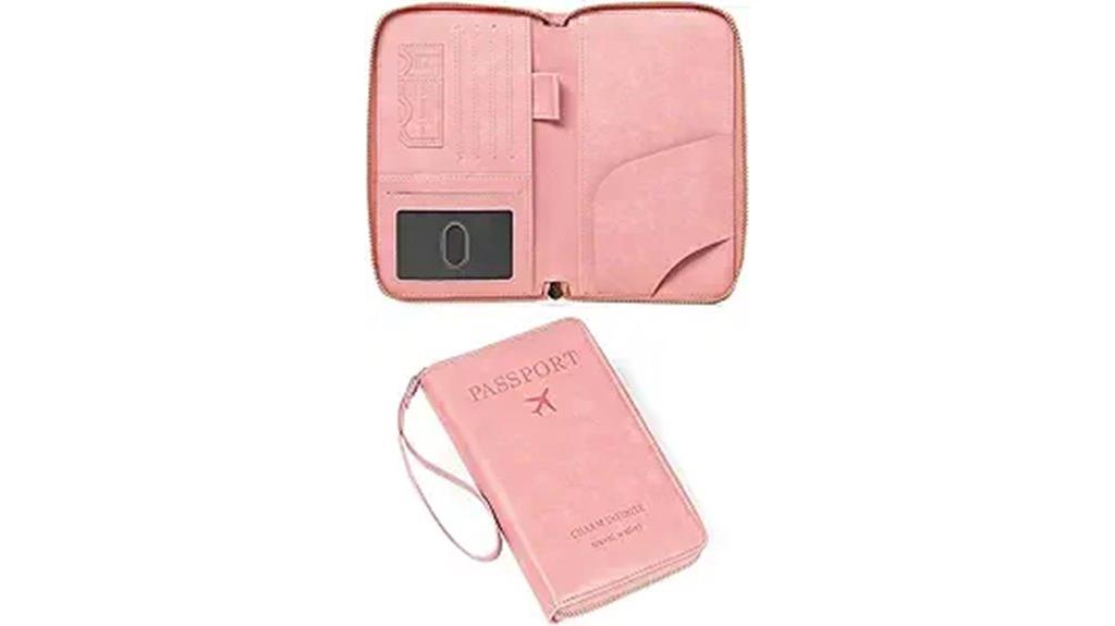 leather rfid passport wallet