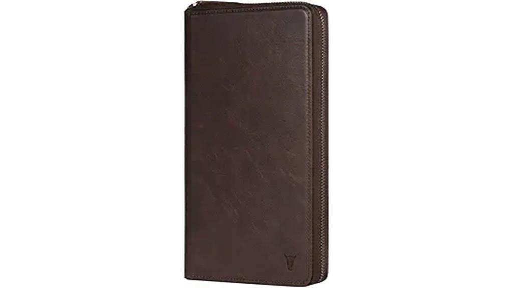 leather rfid travel wallet