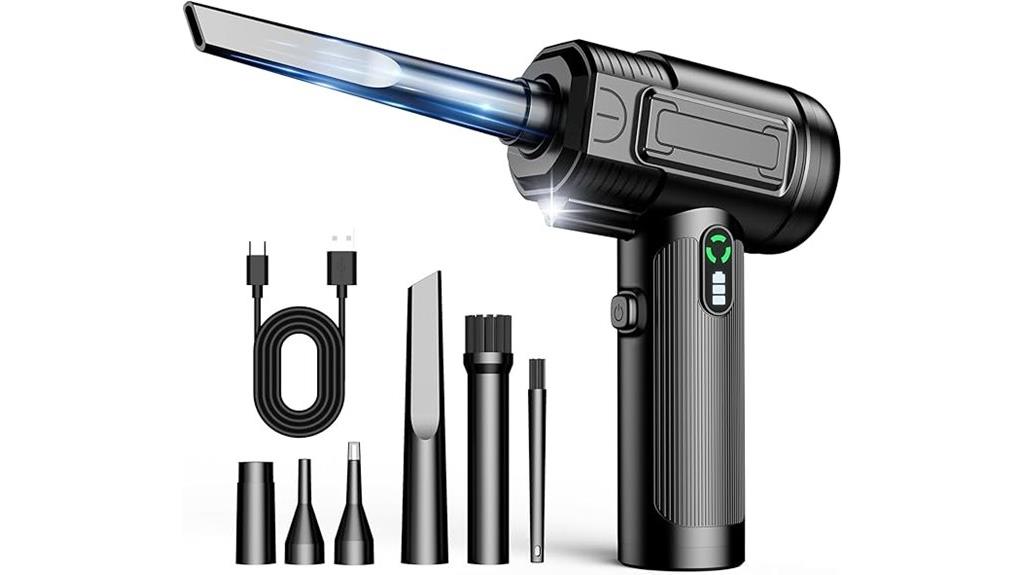 led equipped rechargeable air duster