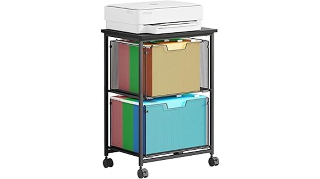 letter legal drawer cart