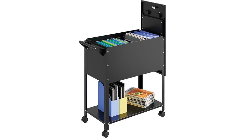 lockable rolling file cart