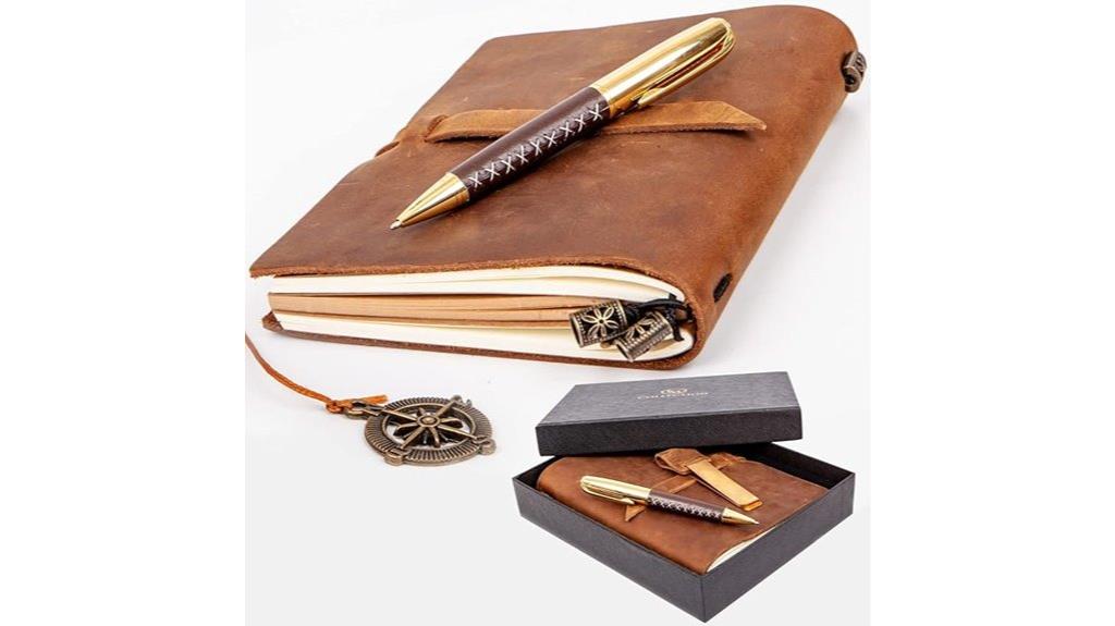 luxury leather travel journal