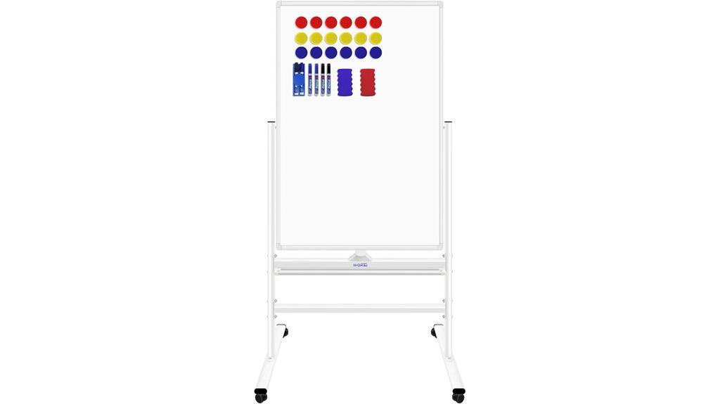 magnetic double sided whiteboard