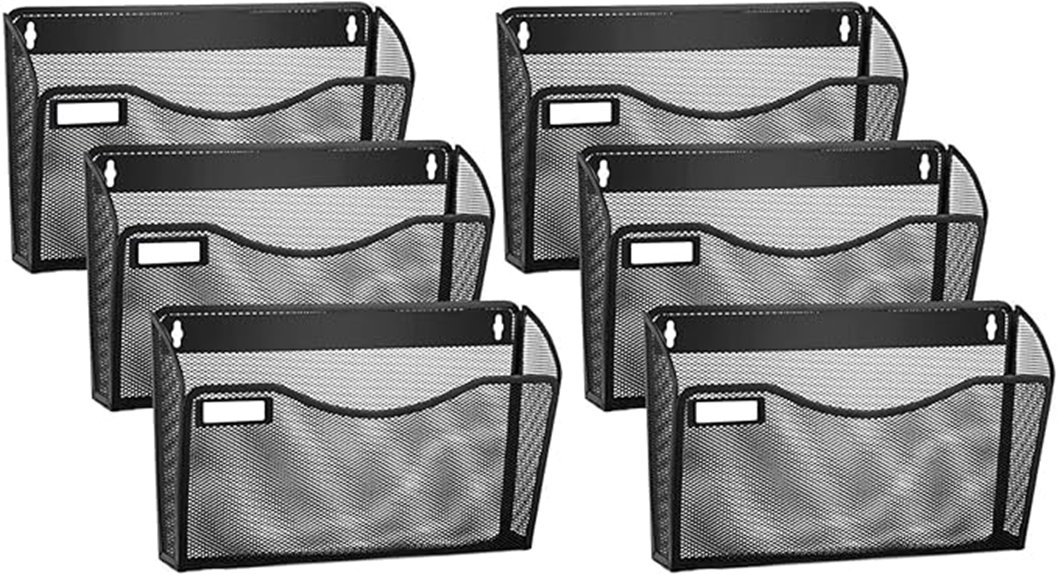 mesh wall mounted file organizer