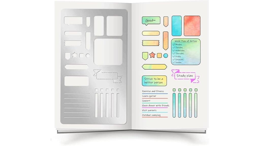 metal bookmark journal stencil