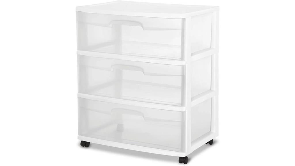 mobile clear drawer cart