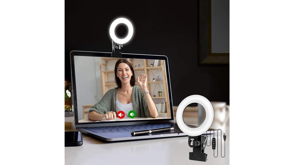 monitor and laptop ring light