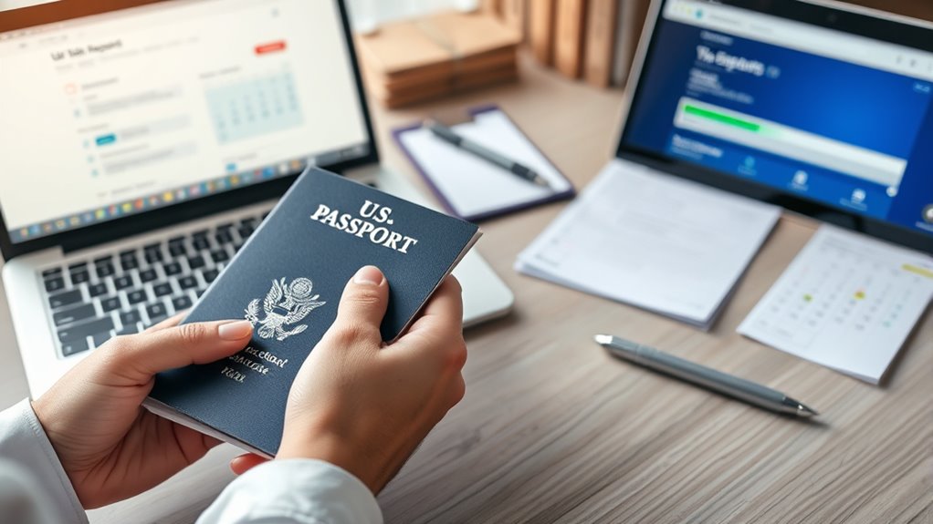monitor passport application progress