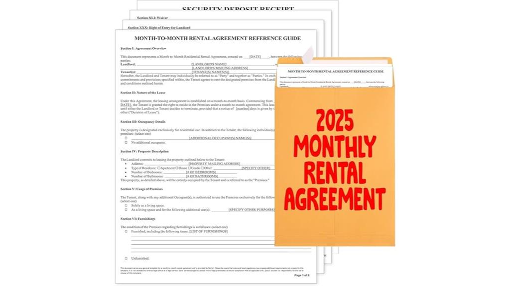 monthly rental agreement forms