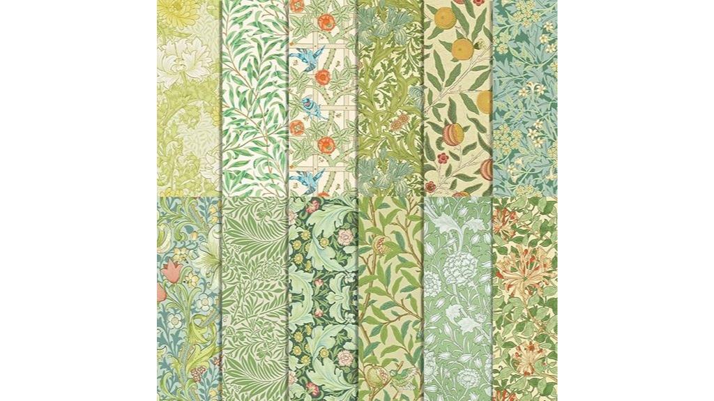 morris floral scrapbook sheets