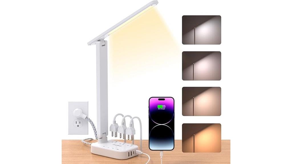 multi outlet desk lamp