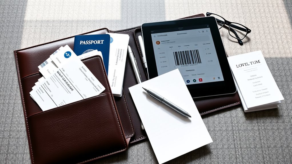 organize essential travel documents