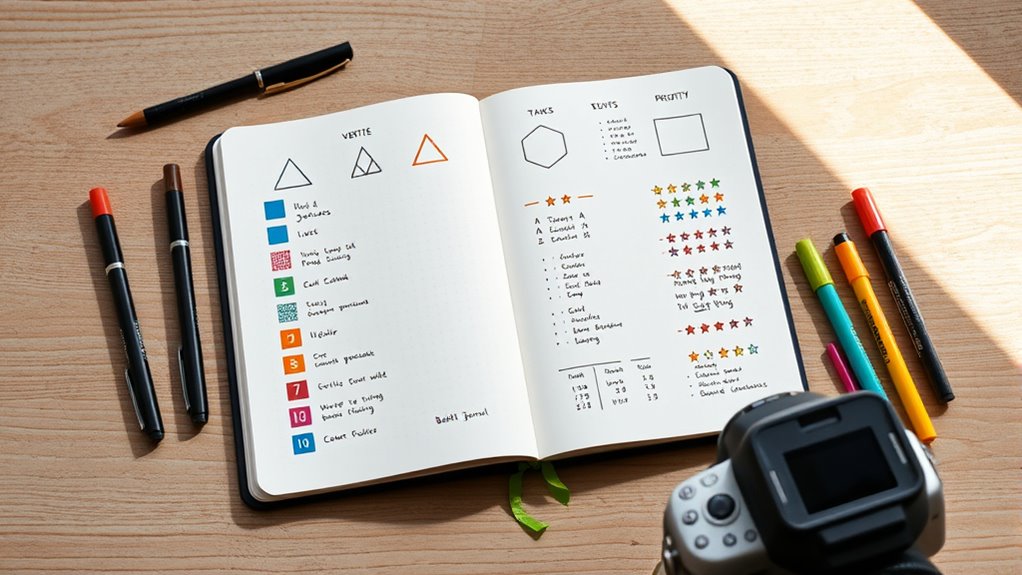 organize notes with symbols