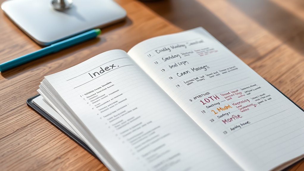 organize plan index update