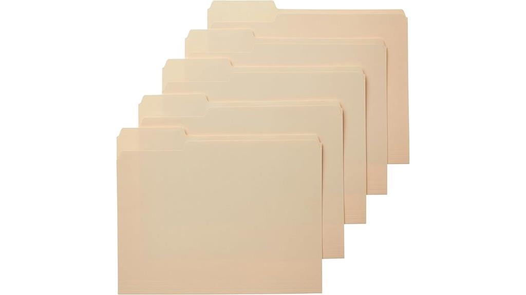 pack of 100 file folders