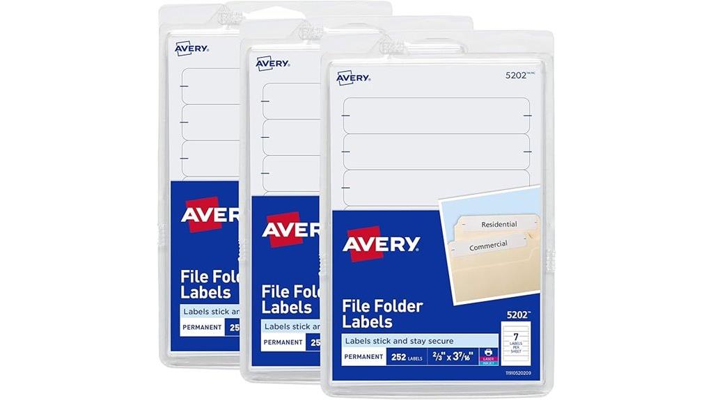 peel and stick folder labels