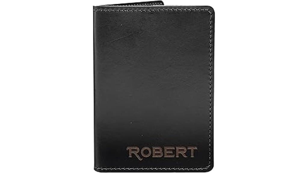 personalized leather passport holder