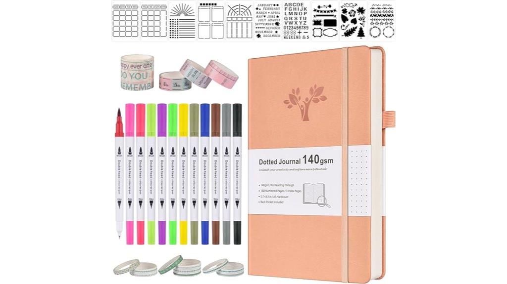 pink a5 dotted journal
