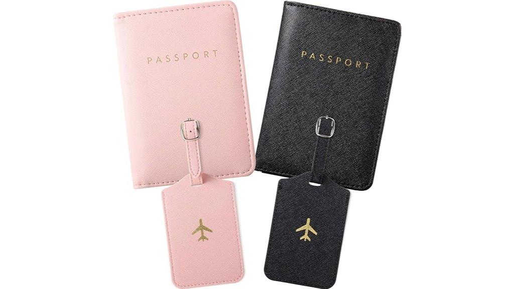 pink and black travel accessories