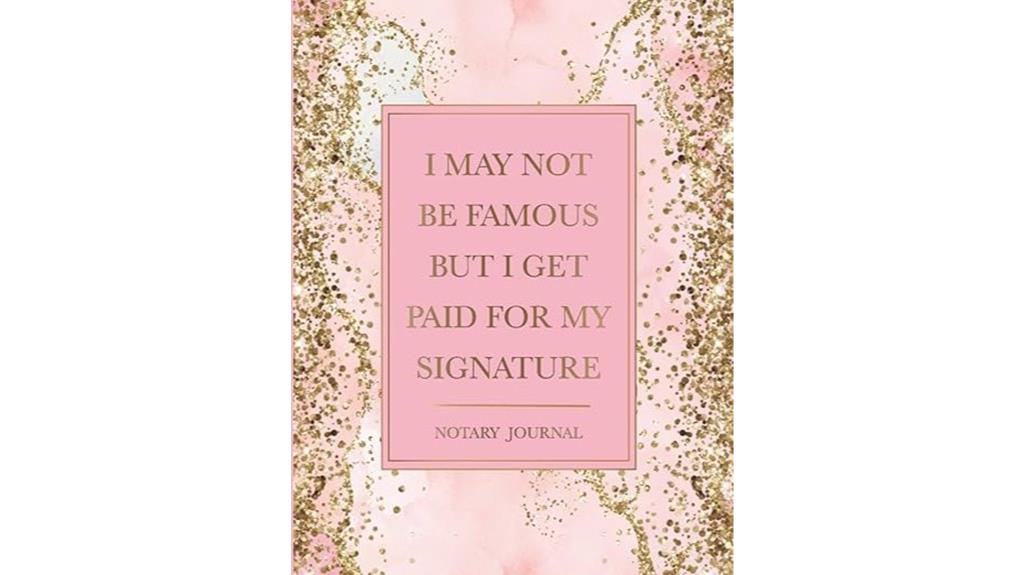 pink marble notary journal