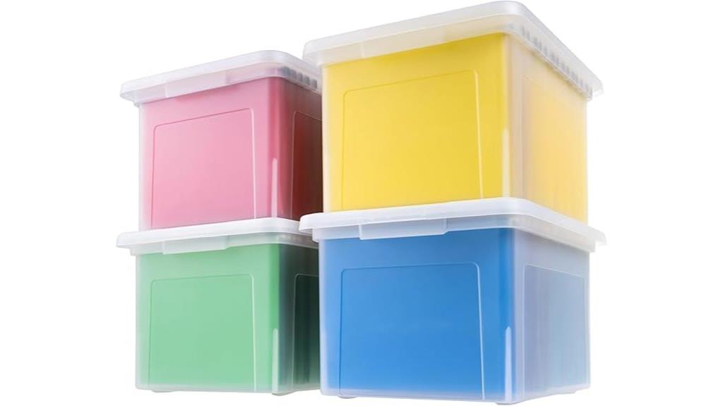 plastic file organizer box
