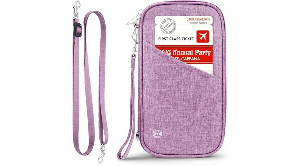 purple rfid passport wallet