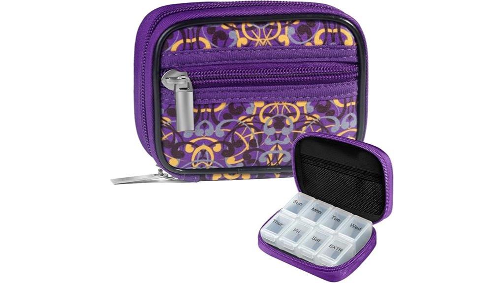 purple weekly pill organizer