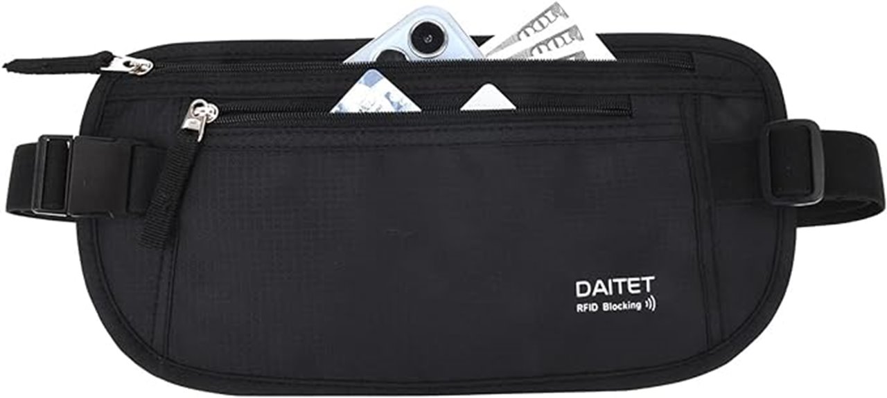 rfid blocking money belt