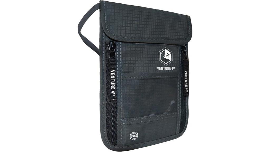 rfid blocking neck wallet