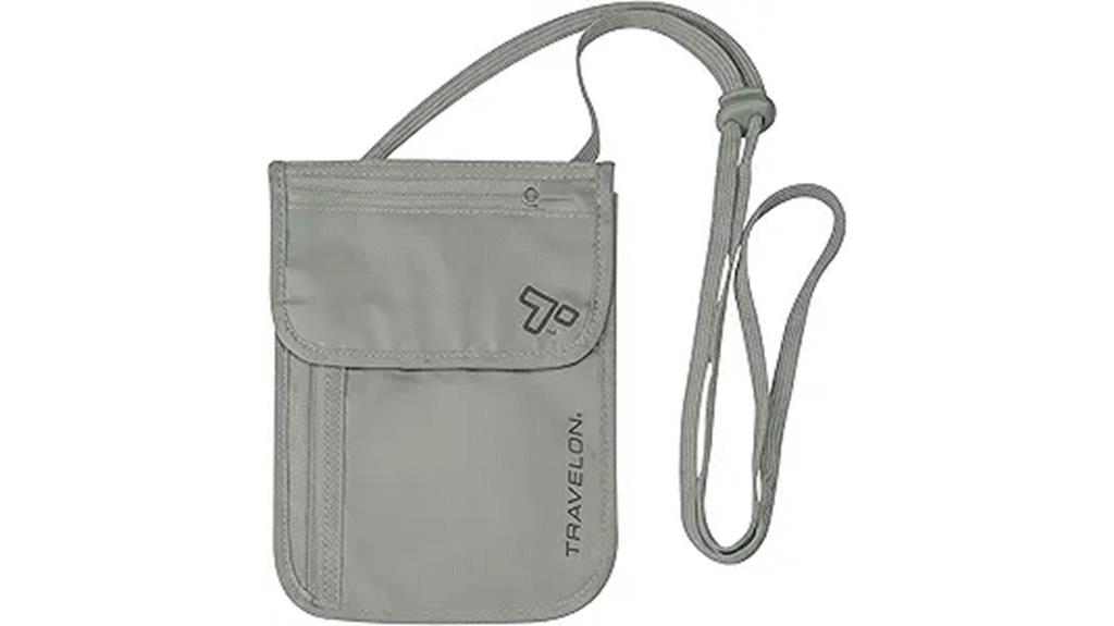 rfid blocking neck wallet